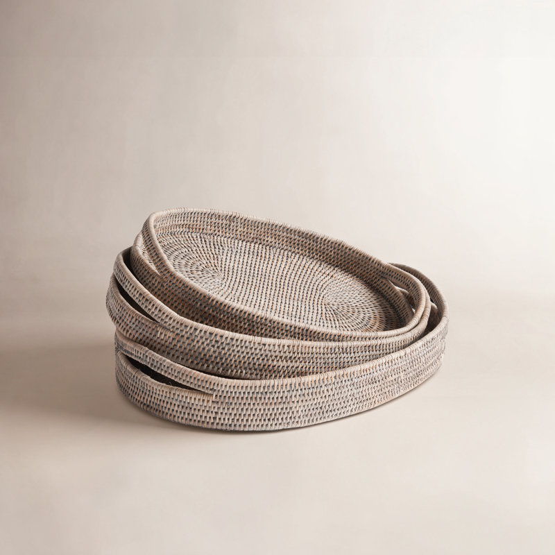 Elda Rattan Tray - Set of 3