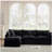 Free Combination Comfy Upholstery Modular Oversized L Shaped Sectional Sofa With Reversible Ottoman, Black Chenille-1806656529-1806656531