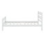 Structure de lit simple en bois avec tête et pied de lit-234125046