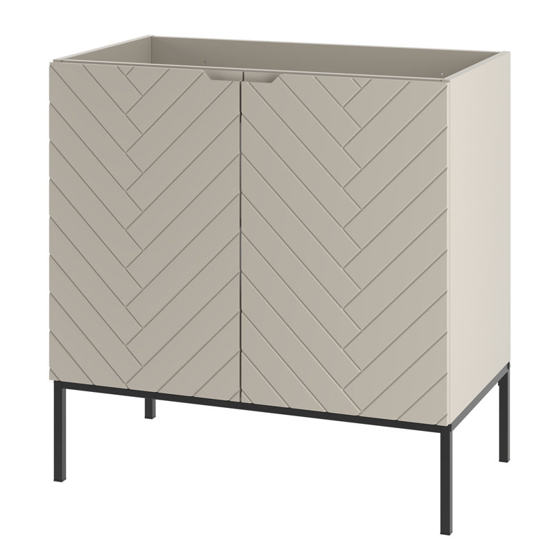 Rigdel Washbasin Cabinet 80, Brown/Black