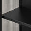 Natinal Metal & Fluted Glass Display Cabinet - Sleek Modern Design
