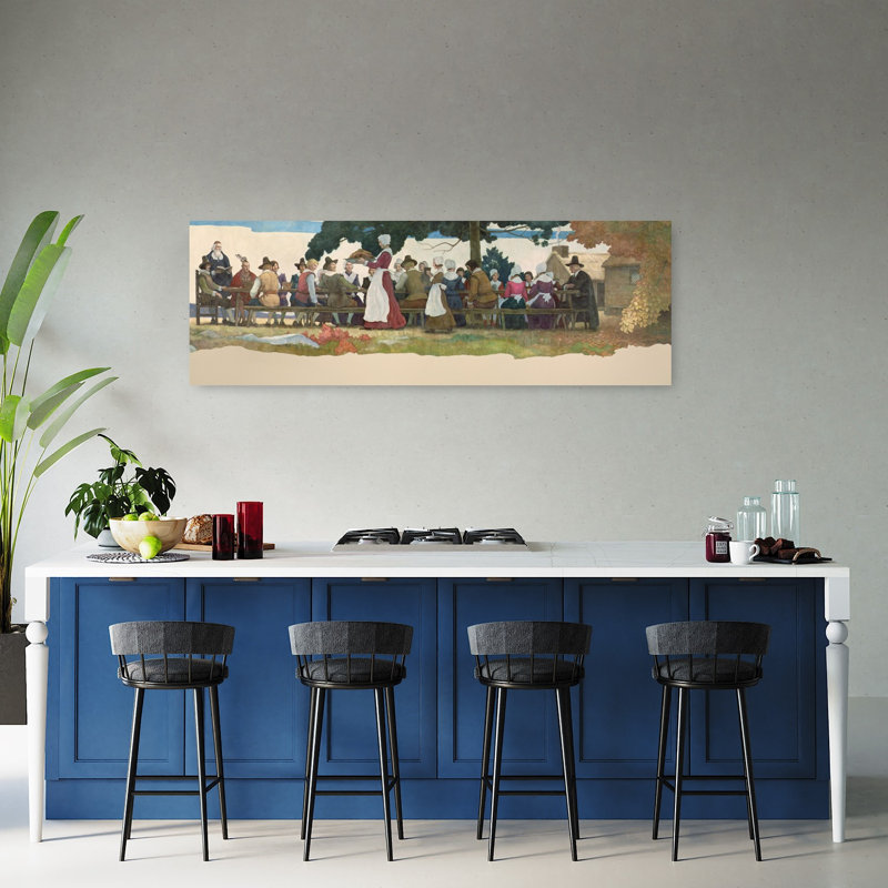 La fête de l'Action de grâce, 1940, impression d'art mural contemporain, H 20 po x l 60 po