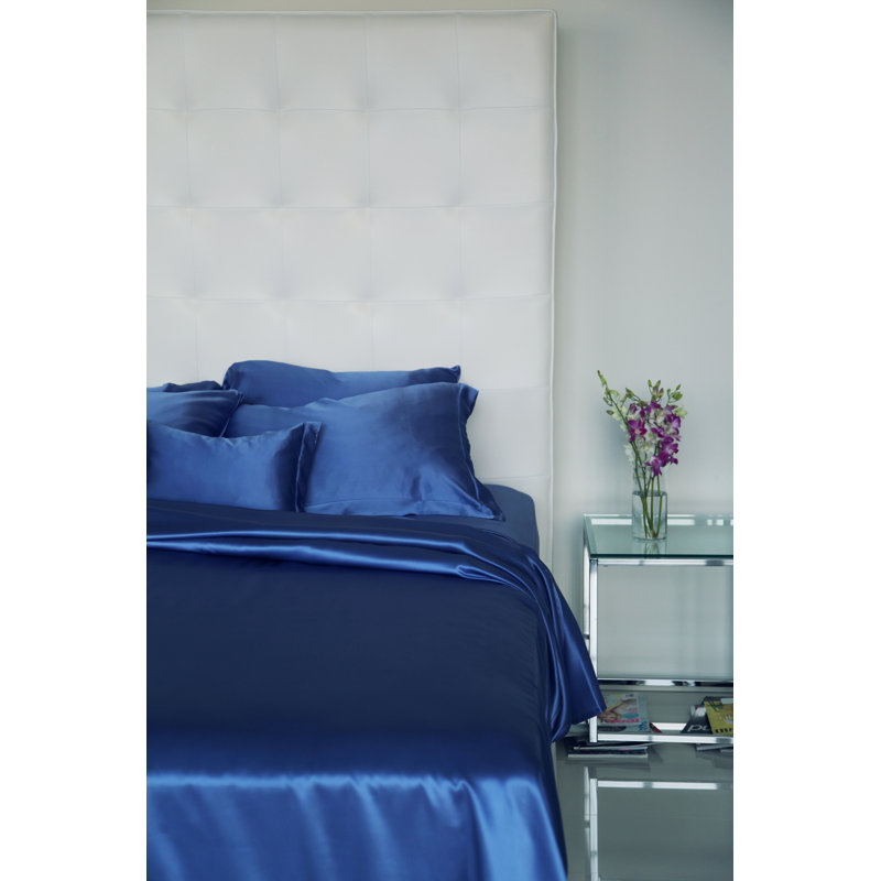 Classic Silk Fitted Sheet, Queen Fitted Sheet, Midnight