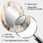 Miroir mural ovale blanc et gris-894002251