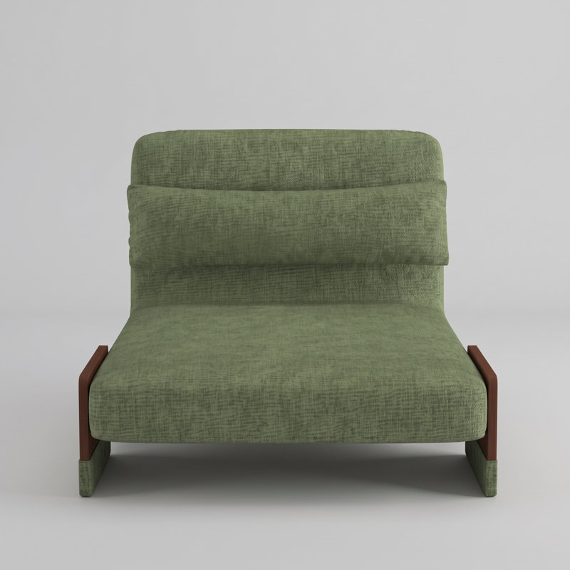 35.4 Inch Modern Olive Green Fabric 3 In 1 Sleeper Chair Bed