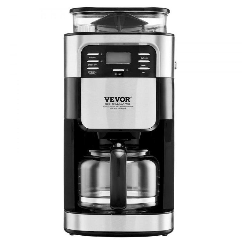 12-Cup Coffee Maker Drip Coffee Machine with 24-Hour Timer for Auto Brew