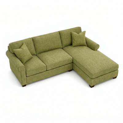 USA-Made L-Shaped Sectional with 5-Day Shipping and Custom Fabric Options