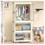 Garde-robe portable avec portes magnétiques - Organisateur de rangement pour bébé et tringle pour chambre d'enfant