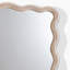 Damma Solid Wood Wavy Circular Hallway Wall Mirror - Modern Elegant Design-804087707