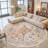 Medallion Non Slip Washable Rug(Orange)-1266927031