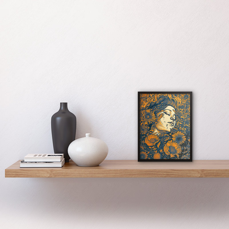 Besim Loving Spring Floral Boho Duotone - Single Picture Frame Print