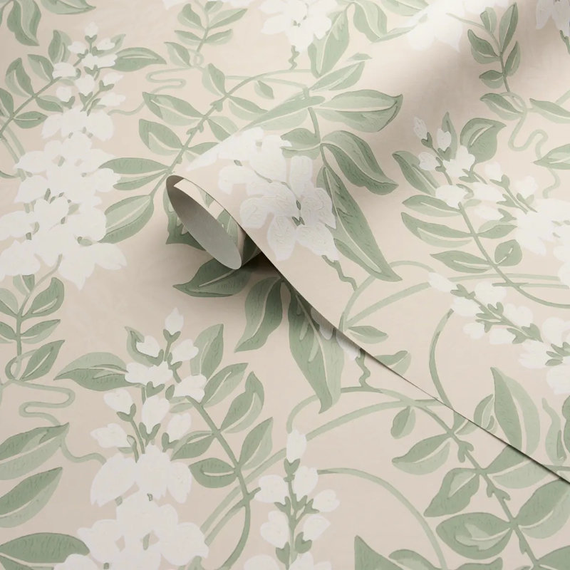 Lucia Wisteria Wallpaper Roll, Green