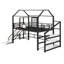 Lit mezzanine en métal avec glissières, escaliers et tablettes de rangement-1115261650