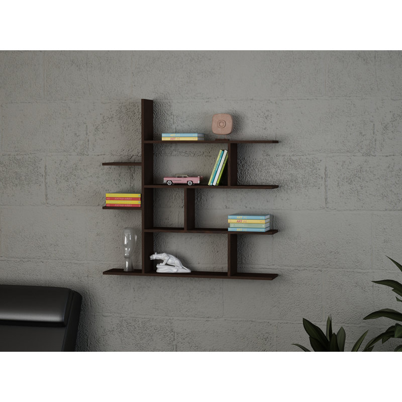 7 Piece Accent Shelf with Adjustable Shelves, Wenge