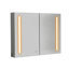 40 po L 30 po x H 30 po Grande armoire à pharmacie rectangulaire en aluminium à fixation en surface avec miroir