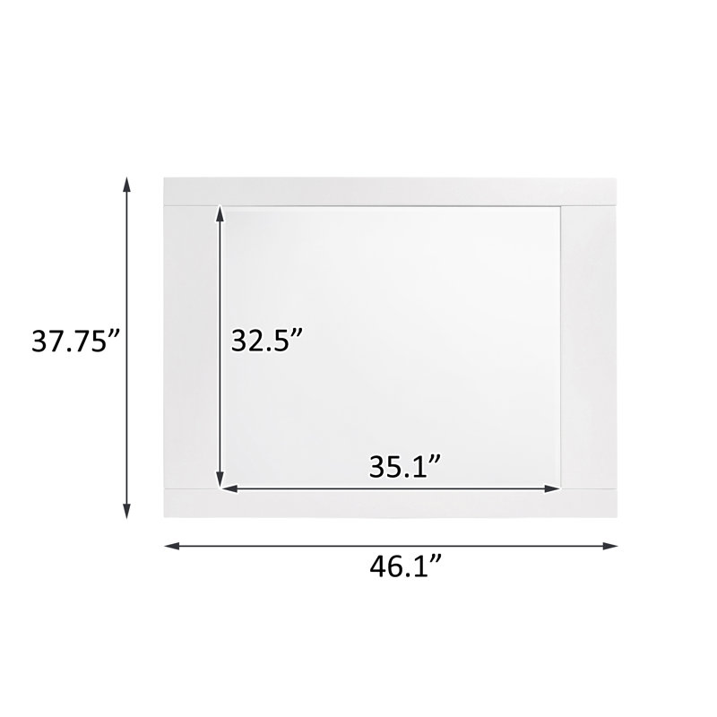 Vyara Rectangle Dresser Mirror in Glossy White