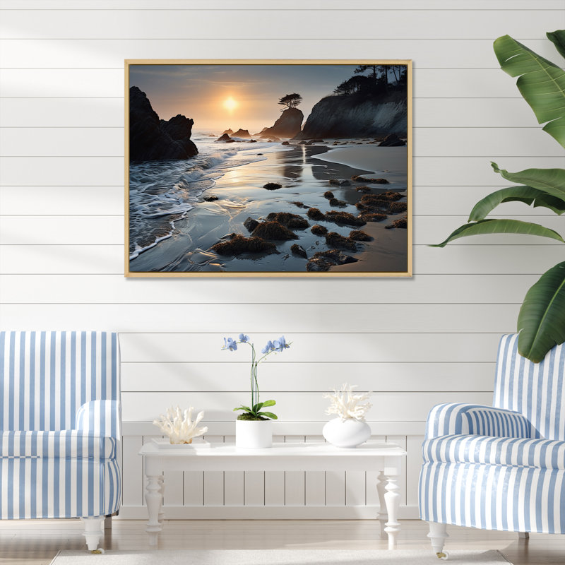 Amaleah Beach Photo Rockies III sur toile, H 34 po x l 44 po x P 1,5 po, Cadre naturel flottant