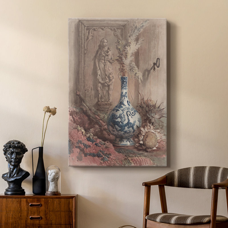 Impression florale rétro XCI - galerie sur mesure Cavas, H 36 po x l 24 po