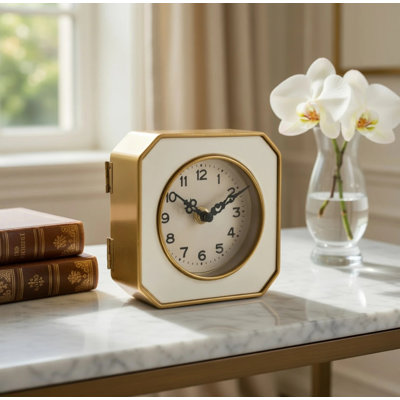 Industrial Analogue Metal Quartz Movement / Crystal Tabletop Clock