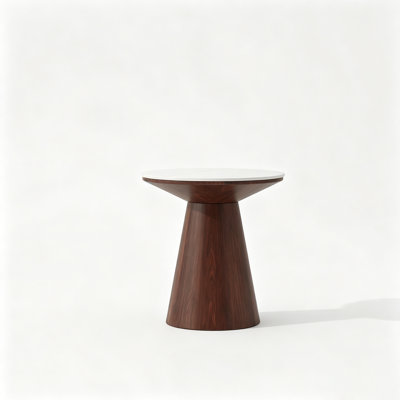18.9" Sintered Stone Round End Table