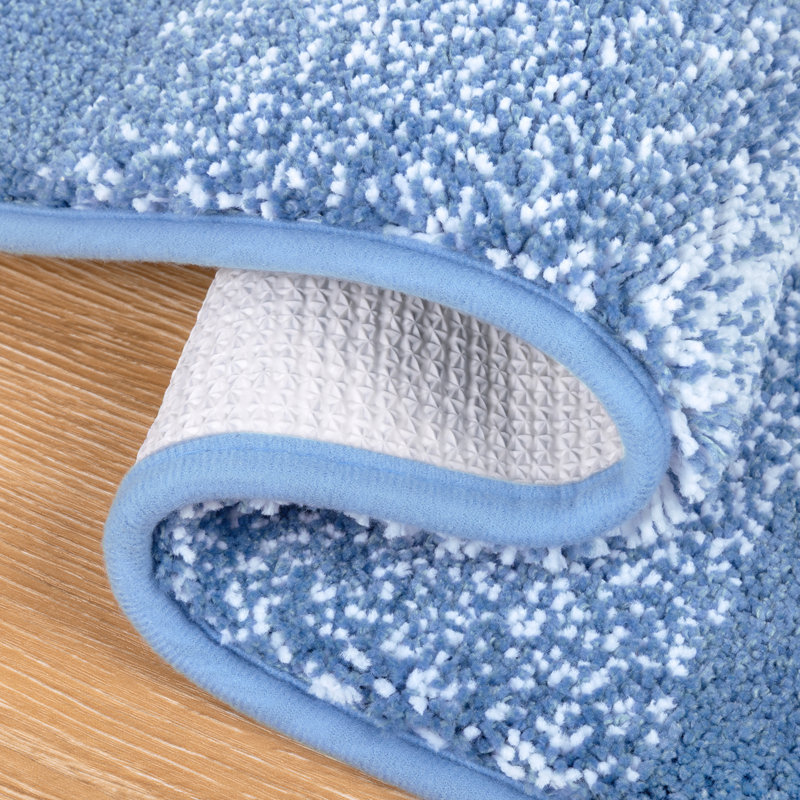 Tapis en microfibre Lazzuro , Bleu