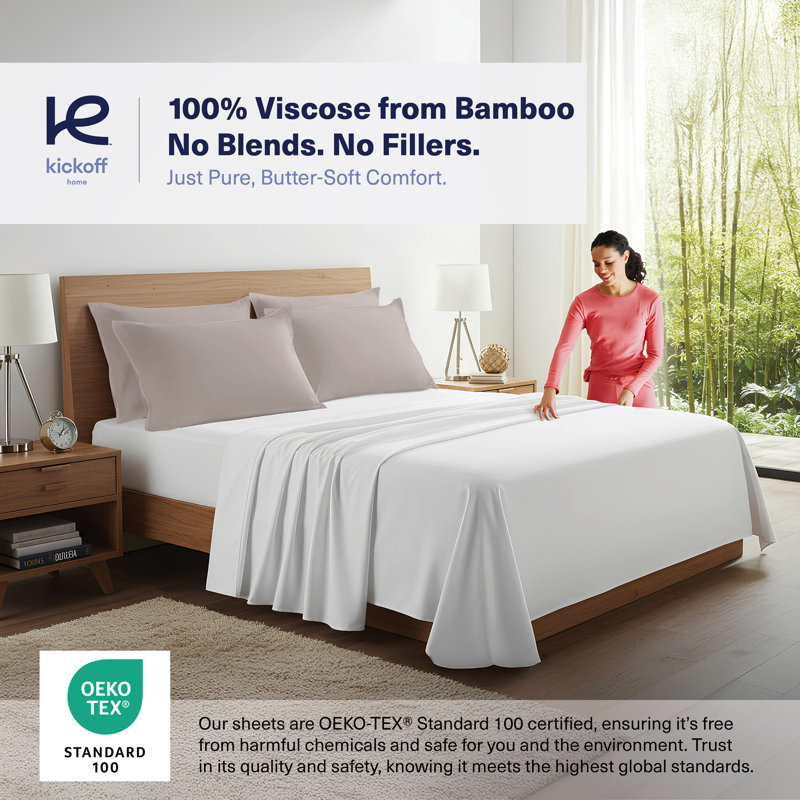 100% Viscose from Bamboo Pillowcases Only, 300 Thread Count, Hidden Zipper, Cooling Breathable, Bedding Pillow Covers for Hot Sleepers - Gift-Ready Packaging, PACK OF 2 (Gray Mist)