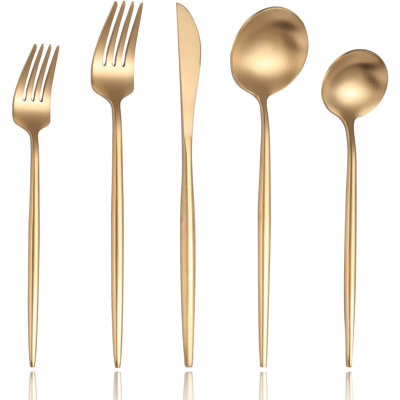 Everly Quinn Stainless Steel Flatware Set - Service for 4