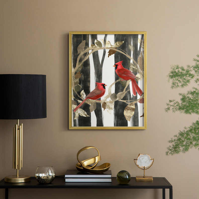 Christmas Holiday Art CDVI, reproduction d'art encadrée - bois massif, H 15 po x l 12 po, Doré