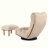 Jacky Upholstered Swivel Accent Chair with Ottoman-1091557506