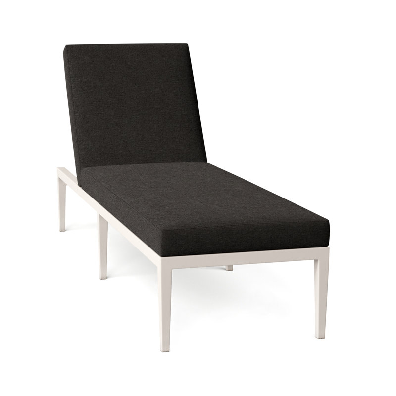 Elegante 78" Long Reclining Single Chaise with Cushions, No Welt, Elegante #97 Midnight, Tweed Toffee