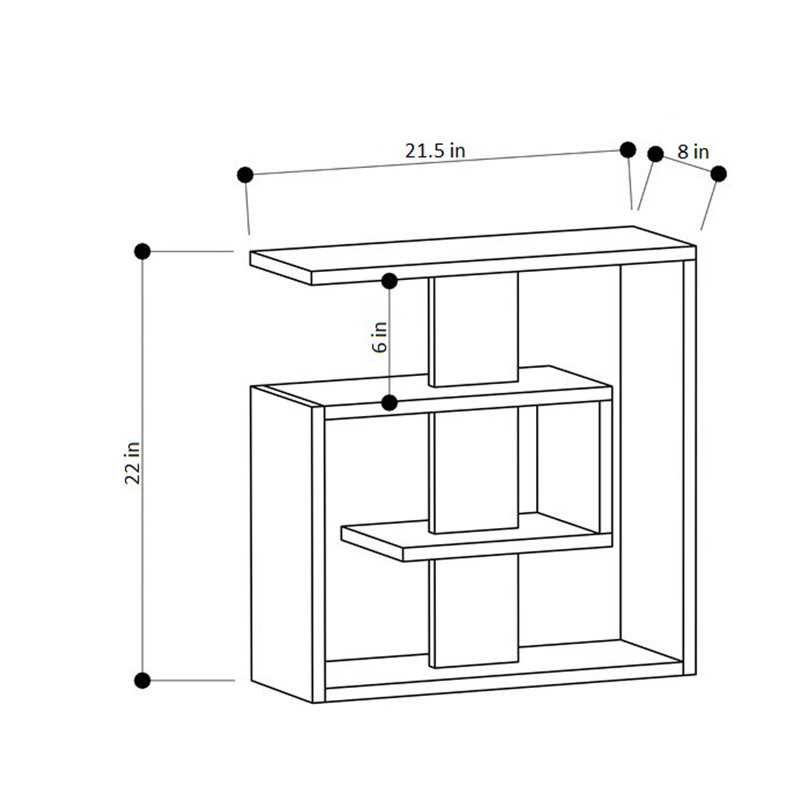 Antoinet End Table, Oak/White