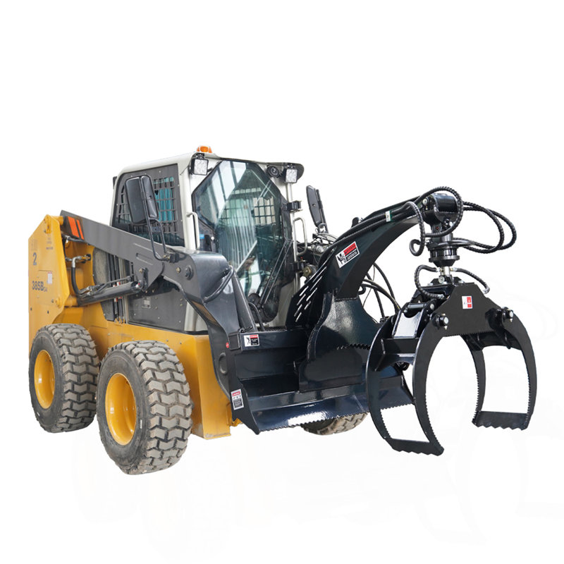 Mini Skid Steer Mount Log Grapple, Rotate by Hydralic, Fit Mini Quick Loader