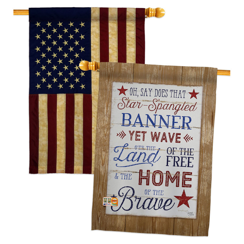Drapeau de maison étoilé en polyester 40 x 28 po Star Spangled Pride