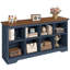Console de rangement cubique à 2 niveaux avec tablettes ouvertes et plateau en bois rustique-1247382837-1247382789