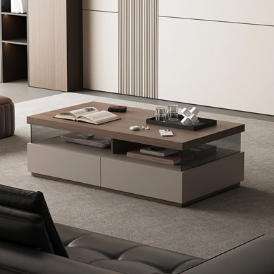 Table basse rectangulaire avec rangement pour petit appartement