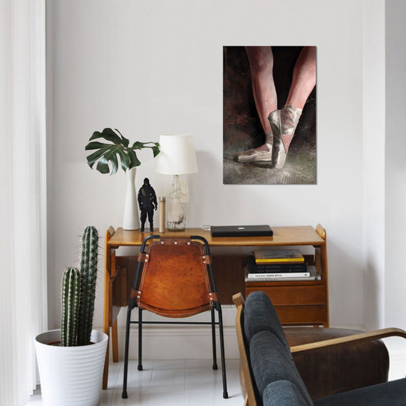«Graceful Slipper», impression sur toile, H 40 po x l 26 po x P 1,5 po, Toile tendue, Pas de tapis