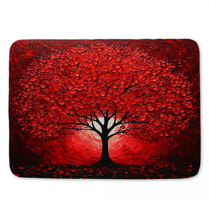 Tapis de bain arbre, L 34 po