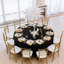 Housse de table en polyester | Tissu lavable | Infroissable | Nappe pour banquets, mariages, fêtes et plus, 108 po, noir-1684690863-1684690862