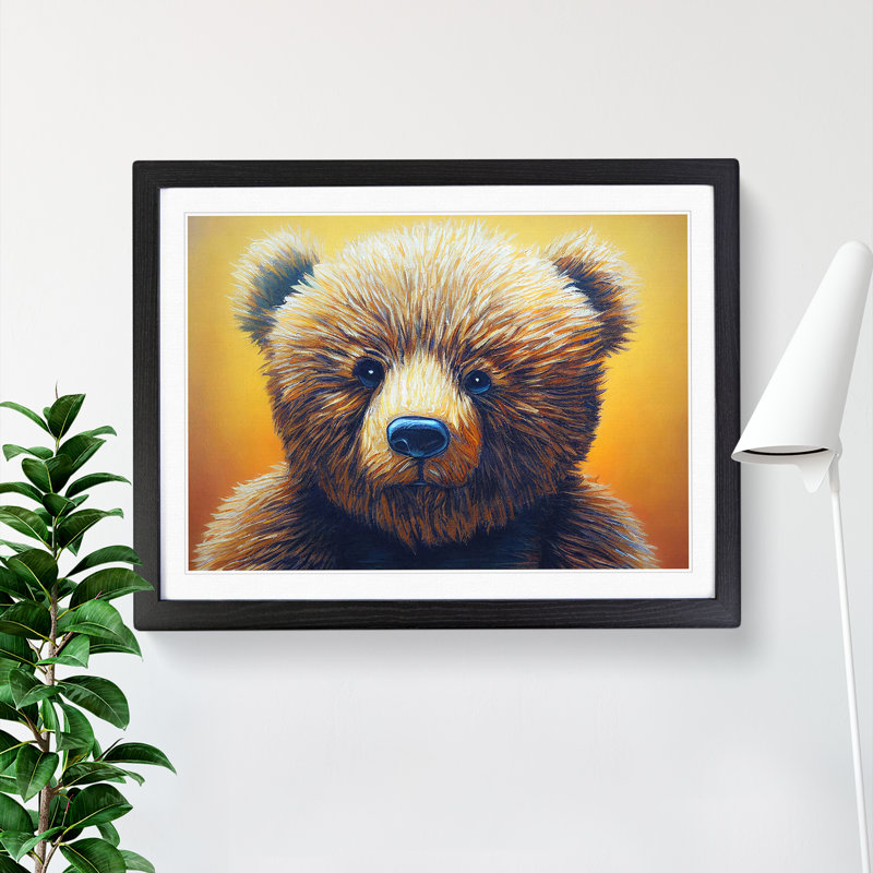 Mind Blowing Teddy Bear - Framed Print, Black Framed, 46cm H x 64cm W