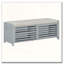 Banc de rangement patiné avec coussin et porte coulissante-547775191