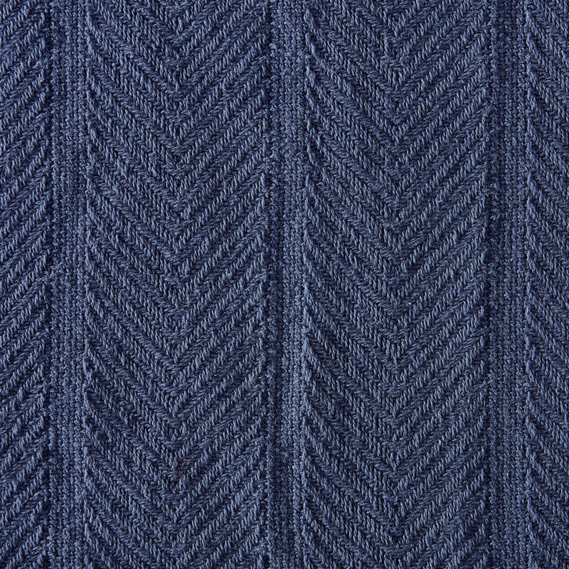 Couverture réversible en coton Herringbone de Eddie Bauer, Double/grand, Bleu marine