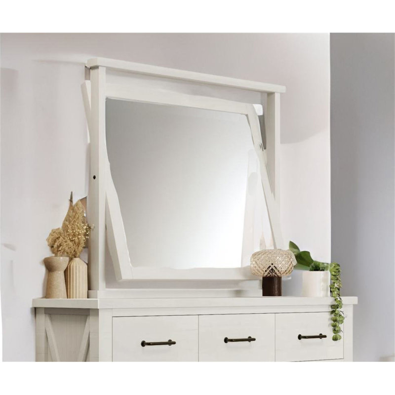 Miroir pour commode Braelin, Blanc