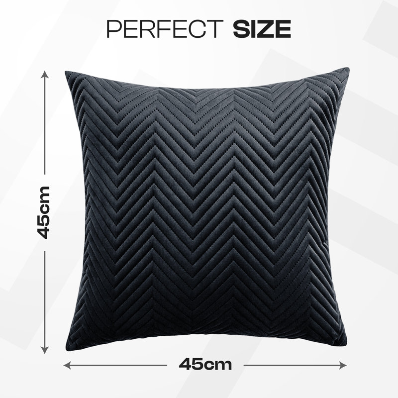 Square Cushion Cover, Black