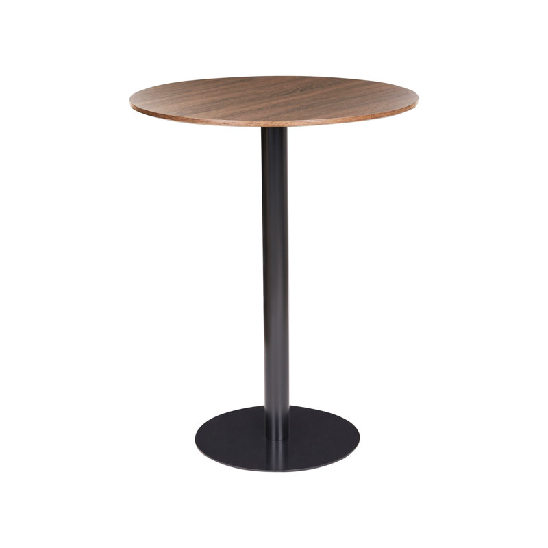 Dining Table with Iron Base, Brown