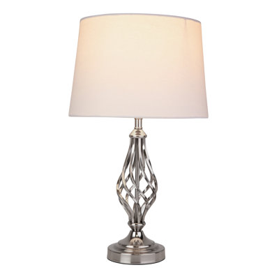 Zoey 49cm Twist Traditional Metal Table Lamp