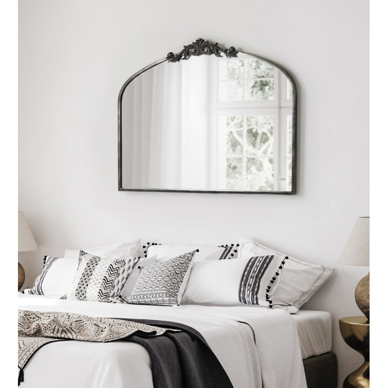 Anglo Metal Flat Mirror, Black, 28.5" x 36"