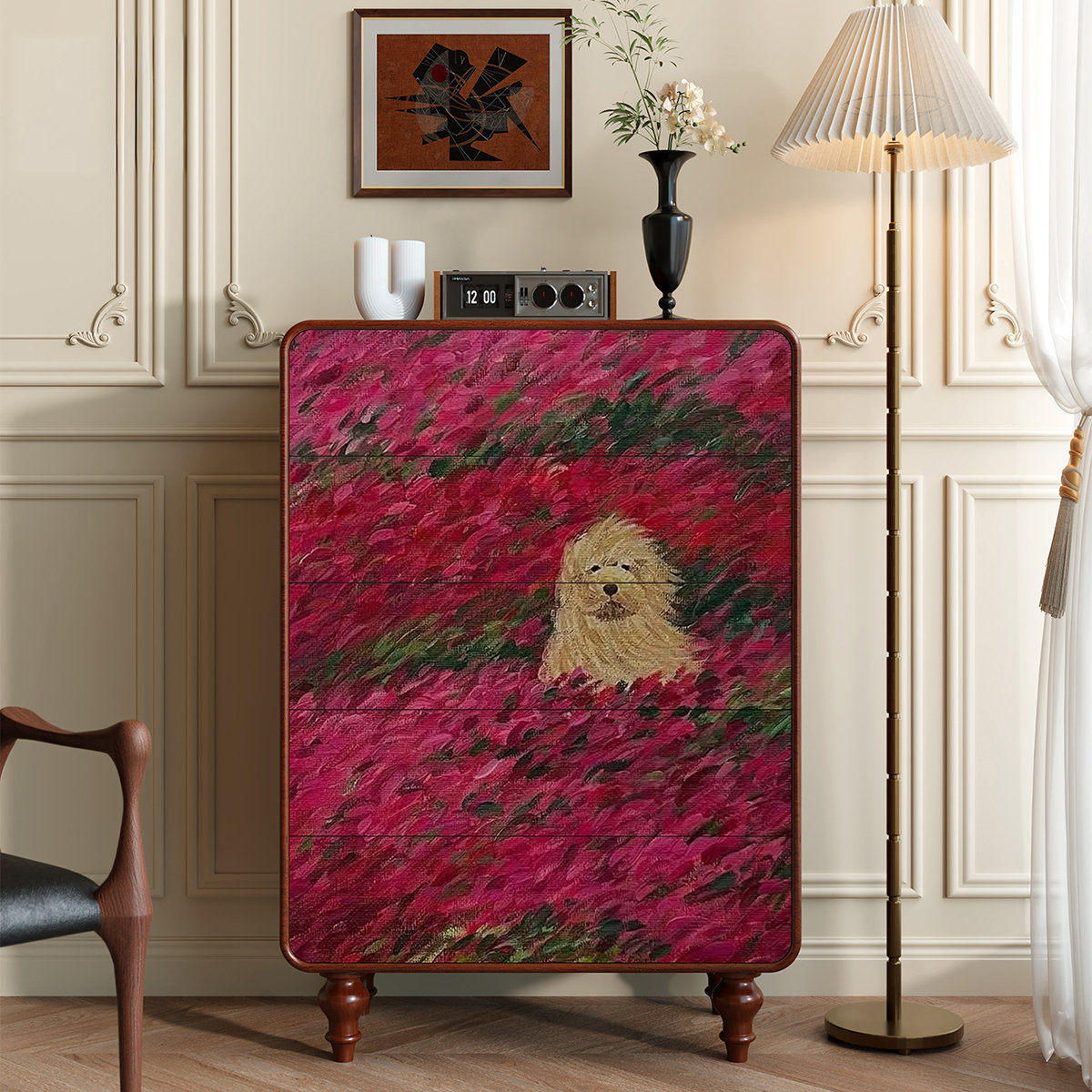 HomeLuxea Abstract Art 5 Drawer Storage Cabinet - Wayfair Canada