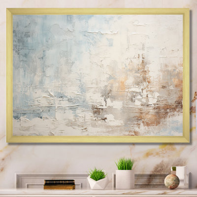 Décoration murale beige bleu océan tempête II - formes abstraites