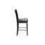 Salle à manger avec table en bois noir, 4 chaises et une tablette