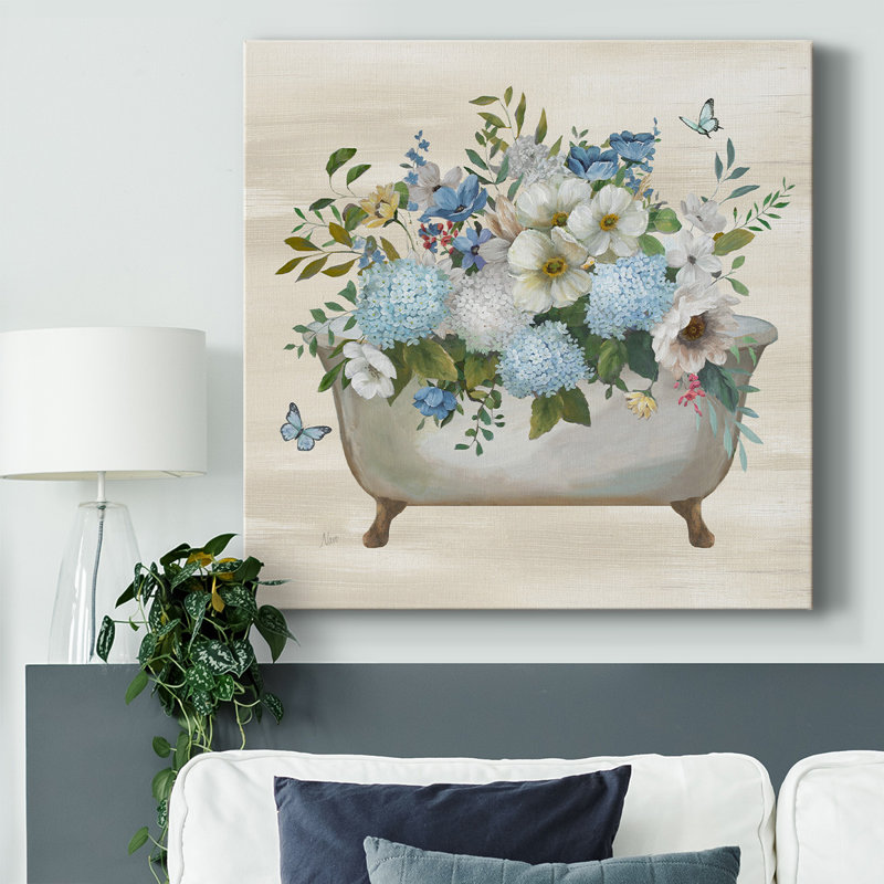 " Blooming Bath II " Painting Print, 24" H x 24" W